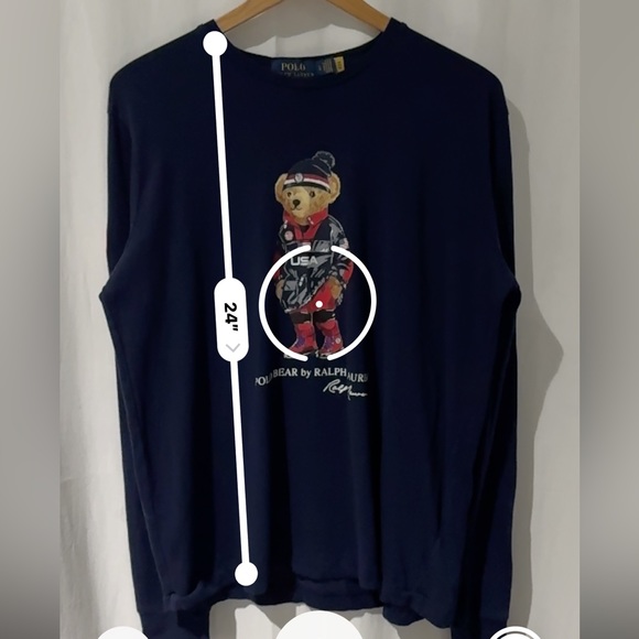 Polo Ralph Lauren Limited Ed Team USA Bear Stadium Olympic Tee Shirt Sweater - Picture 6 of 8